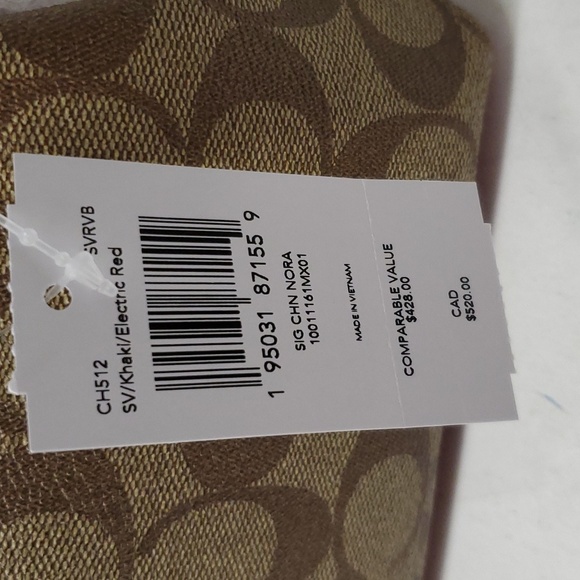 Due to Missing item- Coach CH512 Nora Kisslock Crossbody Signature Canvas - Picture 14 of 16